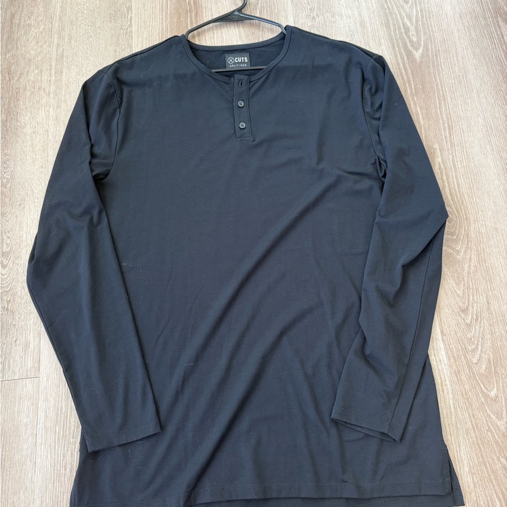 Men's Black Long Sleeve  Shirt